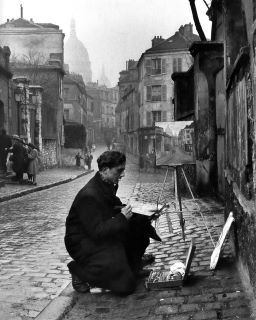 edward clark 1946 Sacré coeur vist des l'antiga rue Norvins a Montmartre pintor